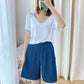 Summer Shorts Women's Loose Bottoming Five-point High-waisted A-line Trousers Outside Wear Thin Large Size Wide-leg Pants