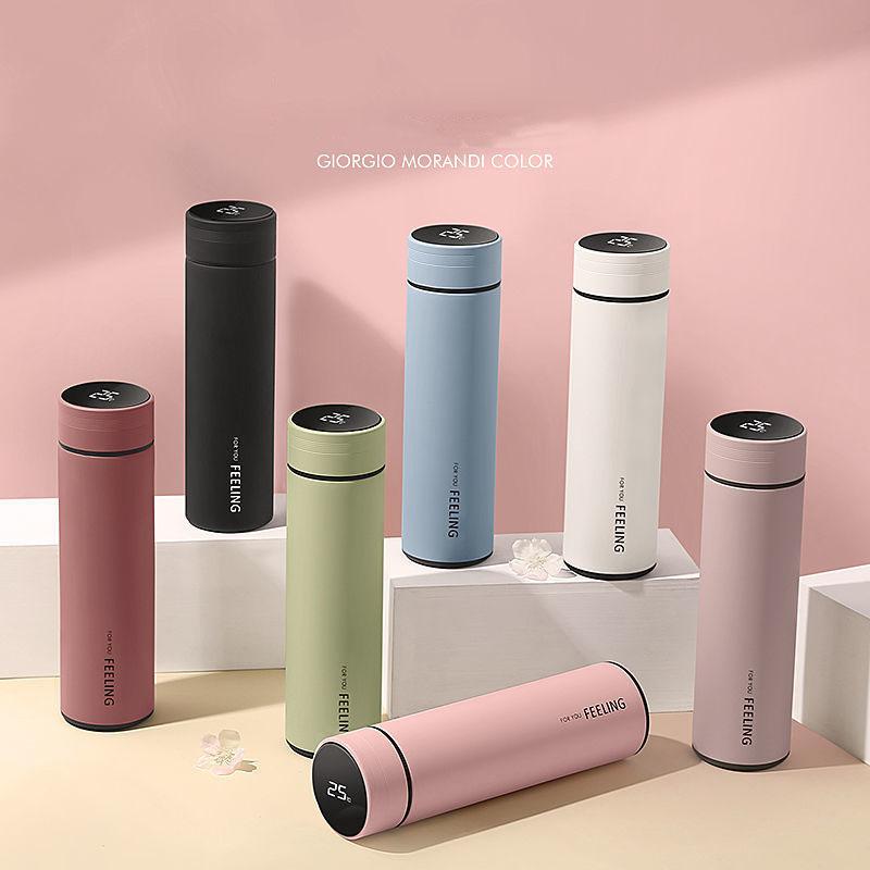 Intelligent Thermos Coffee Bottle Chinese Classical Style LED Touch Display Stainless Steel Thermal Cup Tea Mug Water Bottles Portable Business Cup