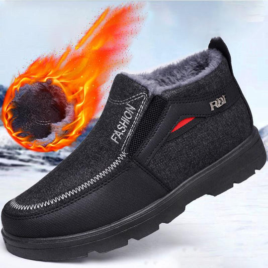 Winter Cloth Shoes Plus Velvet Thick Warm Old People Shoes Non-slip Comfortable Snow Boots