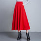 Skirts Mid-length Large Swing A-line Skirts Spring and Autumn Large Size All-match High Belt Pocket Dancing Skirts