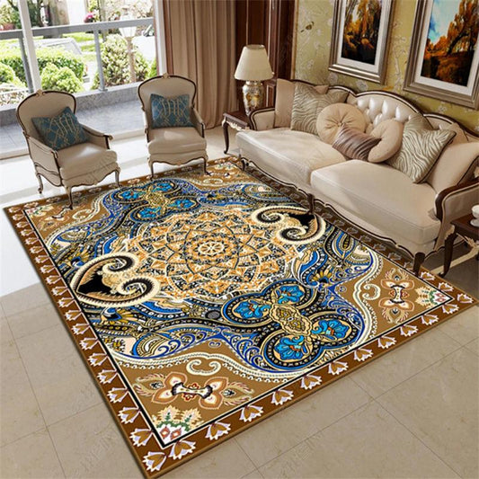 American Retro European National Wind Living Room Golden Drill Rug Simple Sofa Coffee Table Bedroom Bedside Blanket 60 * 90/100 * 120/100 * 200cm