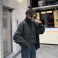 Pofulove Women's Autumn Winter Knit Cardigan Jacket Women Loose Student Thick Sweater Female Coat