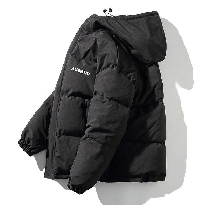 Winter Cotton Clothing Men's Hooded Solid Color Jacket Ins Wind Korean Version of The Trend Loose Casual Cotton Clothing Bread Suit Coat