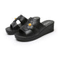 Sandals and Slippers Women Summer Outer Wear Thick Bottom Non-slip Bath Home Beach Shoes Wedge Heel Soft Bottom Ladies Slippers