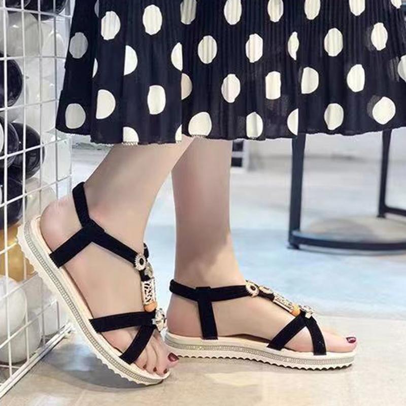 Sandals Female Summer Bohemian Flat Students Korean Version of All-match Casual Roman Beach Shoes Women