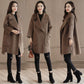 Autumn Winter Coat Women 2019 Casual Wool Solid Jackets Blazers Female Elegant Long Coat Ladies Coat