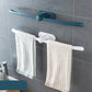 62CM Towel Rack Bathroom Simple And Seamless Storage Rack Bathroom Plastic Bow-shaped Towel Rack Creative Single Rod Towel Rack Slippers Rack Rag Rack