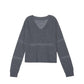 Pofulove Mohair Sweater Hedging Thin Perspective Sexy Lady Hollow Long-sleeve Bottoming Knitwear