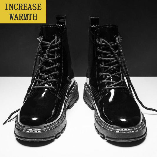 Men's Shoes Autumn and Winter Martin Boots Trend All-match Outdoor Leisure High-top Leather Boots