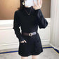 Spring and Autumn Mid-length Sweater Women Loose Outer Wear with Coat and Bottoming Shirt
