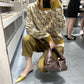 Autumn  Winter Jacquard Long-sleeved Round Neck Pullover Sweater Knit Sweater Women Loose Padded Bottoming Shirt