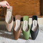 Summer Mid-heel Slippers Women's Outer Wear Soft Bottom Non-slip Toe Slippers