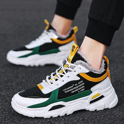 Winter men's snow boots plus velvet thick warm non-slip cotton shoes men's high-top shoes