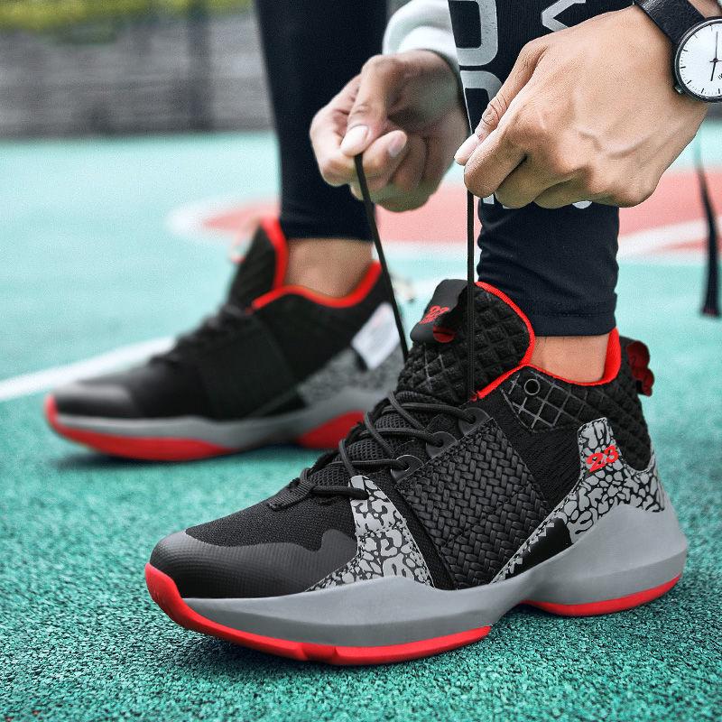 Men Professional High-top Basketball Shoes Men's Cushioning Light Basketball Sneakers Mesh Breathable Outdoor Sports Shoes