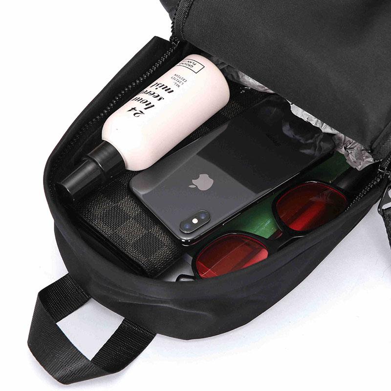 Chest Bag Men Oxford Cloth Mesh Large Capacity Messenger Bag Outdoor Sports Fitness Shoulder Bag