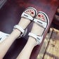 Korean Women's Flat Sandals All-match Rome Velcro Summer Shoes Student Platform Casual Women's Shoes