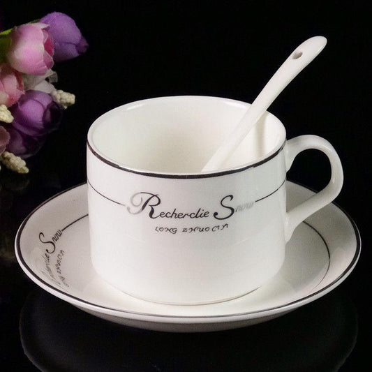 Ceramic coffee cup set Nordic style coffee Mark cup dish set drinking utensils household