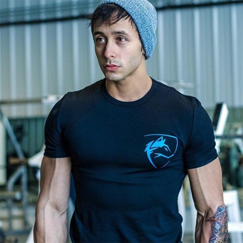 Short-sleeved T-shirt Men's Plus Size Men's Training Clothes Sports and Leisure Stretch Slim-fit T-shirt