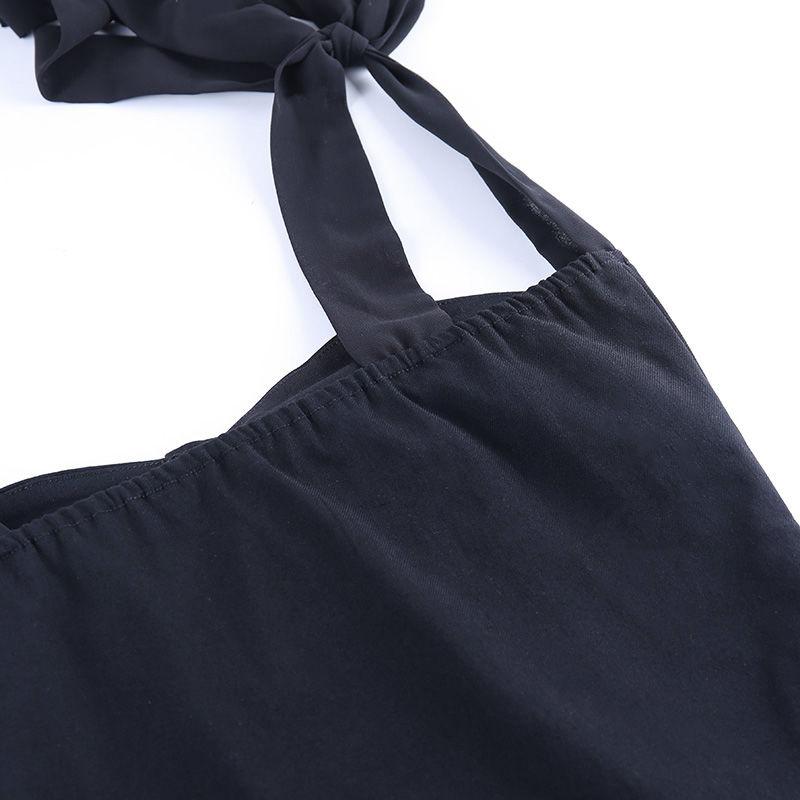 European American Style Sexy Sling Dress Female Summer Slim Pure Color Folds Hip Skirt Was Thin Short Skirt