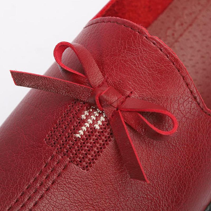Non-slip Soft Mother Shoes Slip-on Casual Women's Shoes Soft Leather Soft Bottom Non-slip Leather Shoes Single Shoes