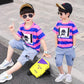 Children's Clothing Boys Summer Suit Short-sleeved Pullover Top + Denim Shorts Boys Sports Leisure Breathable and Comfortable Two-piece Suit