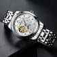 Brand Luxury Mechanical Men Watches Skeleton Automatic Waterproof Self-winding Clock Stainless Steel