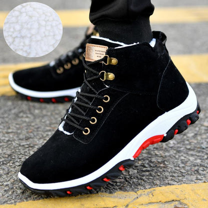 Farewell Salute New Wonderful Winter Fleece Tooling Shoes Men's Warm High-top Snow Boots Sports Shoes Cotton Shoes Men