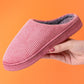 Winter Slippers Women Cotton Shoes Thick Fleece Warm Mens Plus Size Slides Home Indoor Casual Slippers