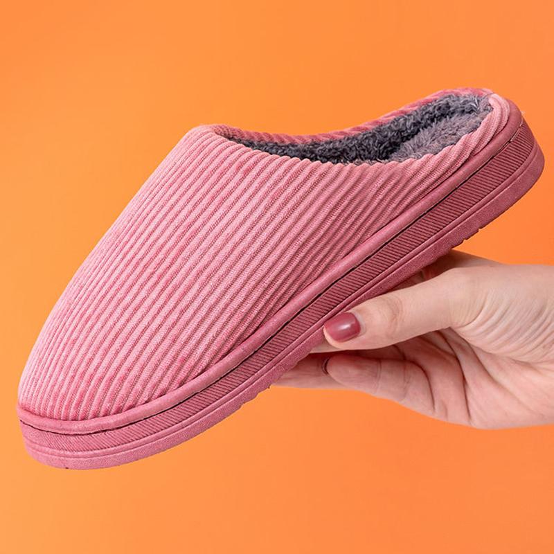 Winter Slippers Women Cotton Shoes Thick Fleece Warm Mens Plus Size Slides Home Indoor Casual Slippers