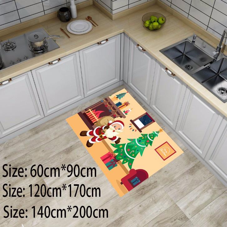 Santa Claus pattern carpet Living Room Bedroom Bathroom Christmas Decor Rug 3D printing Cartoon