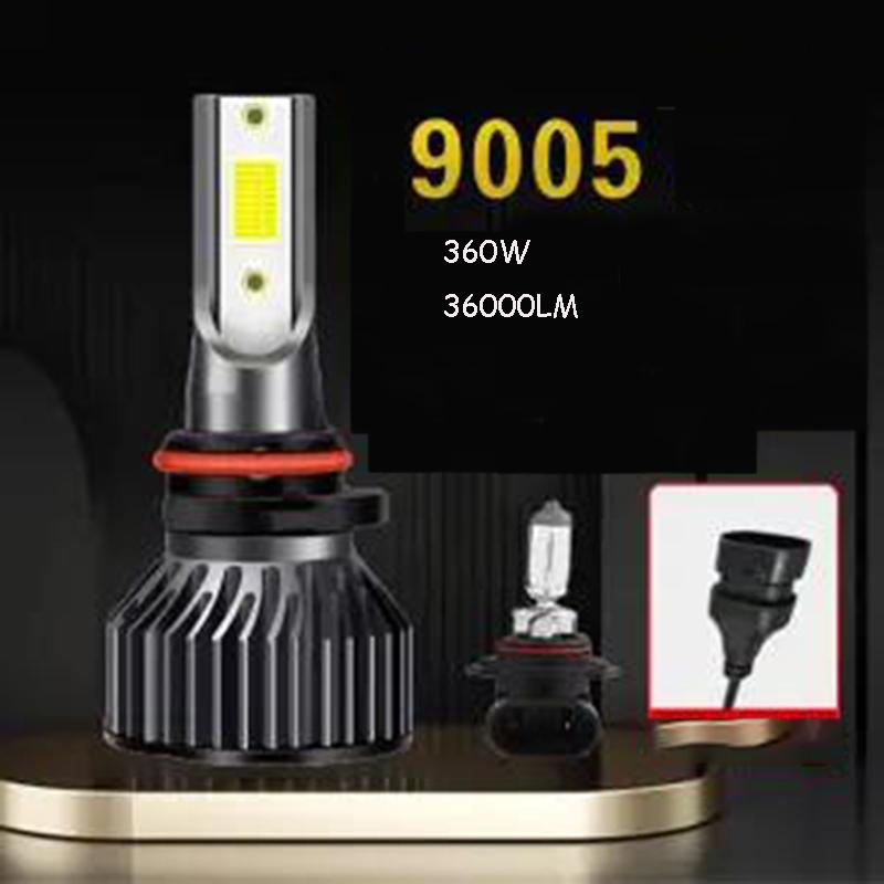 12V24V 360W 9005 9006 9012 H7 H4 H1 LED Car Headlight Spotlight Free Modification Super Bright Headlight Far and Near Integrated Strong Light