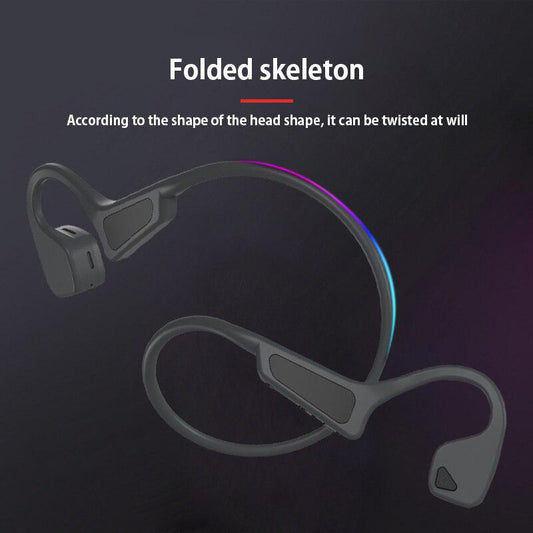 Bone Conduction Wireless Headphones Hifi Bluetooth Earphones Sport Gaming Headset Handsfree with Mic