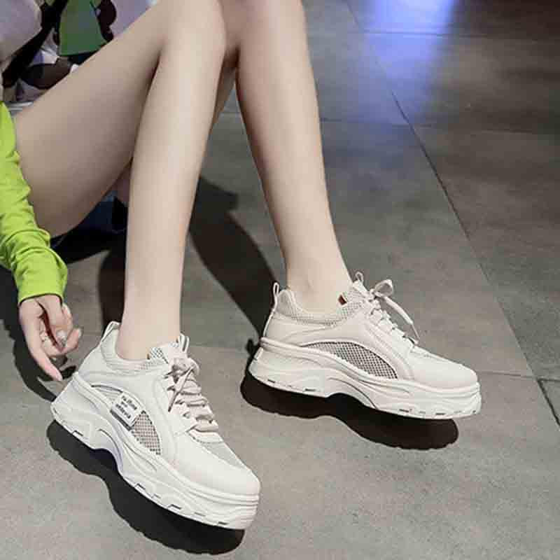 BrandPlus Size 35-40 Summer Women Mesh Sneakers Girls Breathable Deodorant Running Basketball Shoes Shockproof Non-slip Ins Shoes