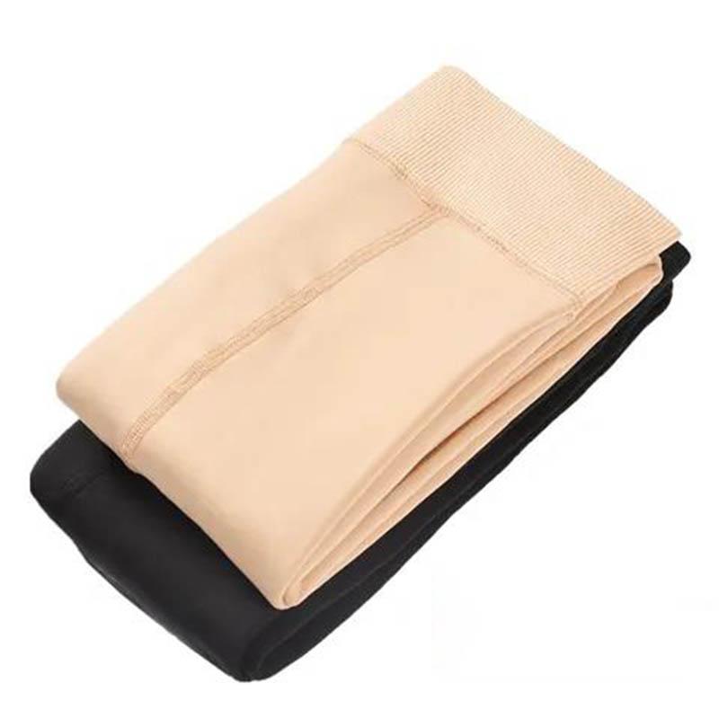 Autumn and Winter Thickened Leggings Women's High-waisted Thin Pantyhose Meat Black Plus Velvet All-in-one Pants To Wear Thermal Pants