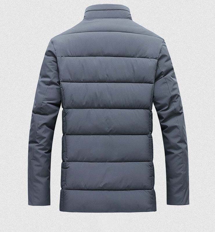 Winter New Style Men's Mid-length Thick Warm Cotton Padded Jacket Young and Middle-aged Stand-up Collar Slim Padded Jacket