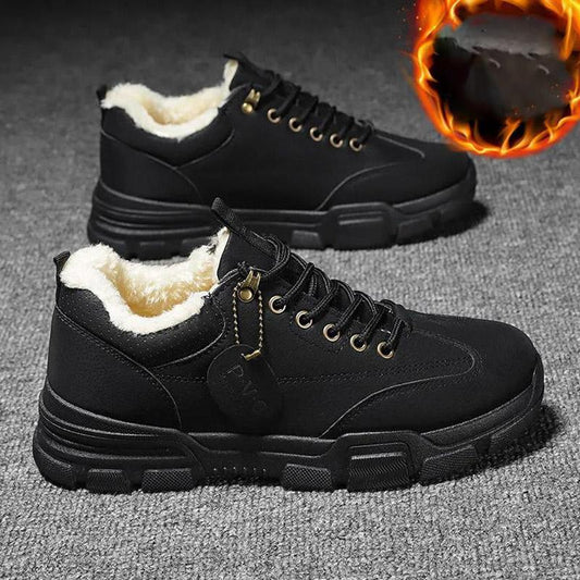Autumn and Winter Men's Shoes Waterproof Non-slip Wear-resistant Sneakers Warm Sports Cotton Shoes