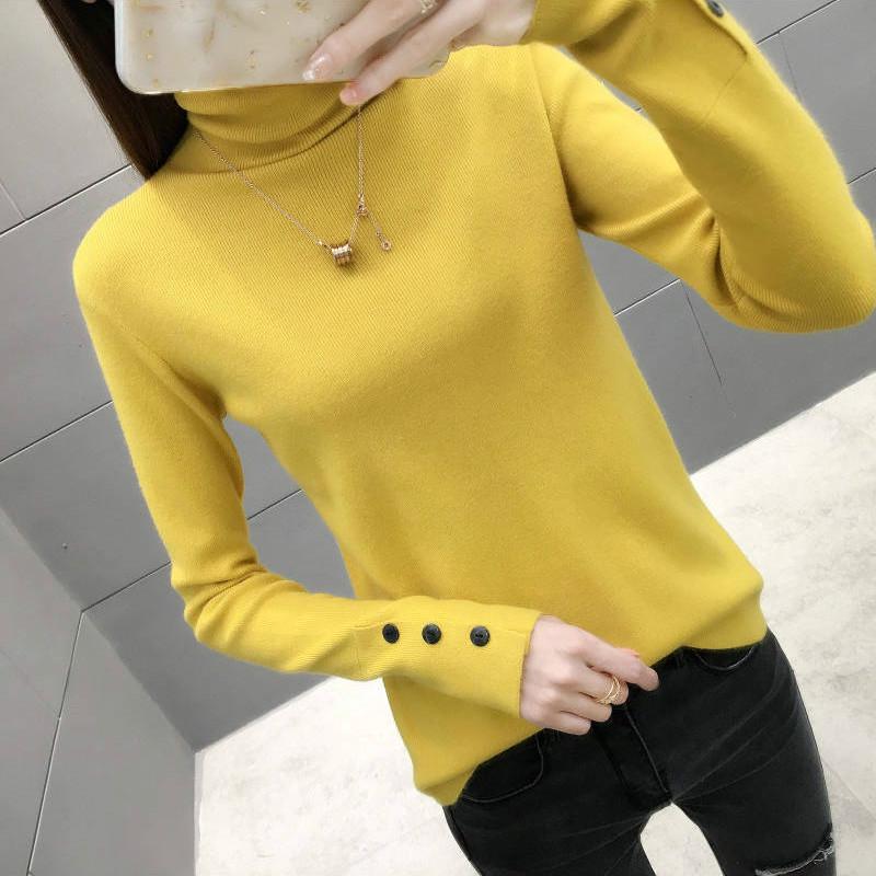 Pofulove Winter Thick Turtleneck Sweater Women Autumn Large Size Sweaters Women's Bottoming Shirt