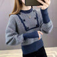 Temperament Ladies Fan Base Shirt Women's Round Neck High Waist Slim Knit Sweater Short Short Sweater Warm and Comfortable