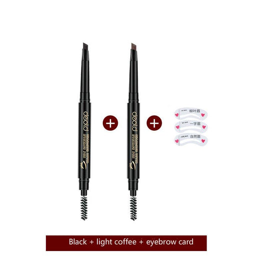 Double eyebrow pencil waterproof sweatproof Non-staining long-lasting non-fading thrush artifact