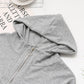 Sweatshirt Vintage Women Hoodies Gray Cotton Warm Fleece Winter Pullovers 2021 Autumn Streetwear Girls