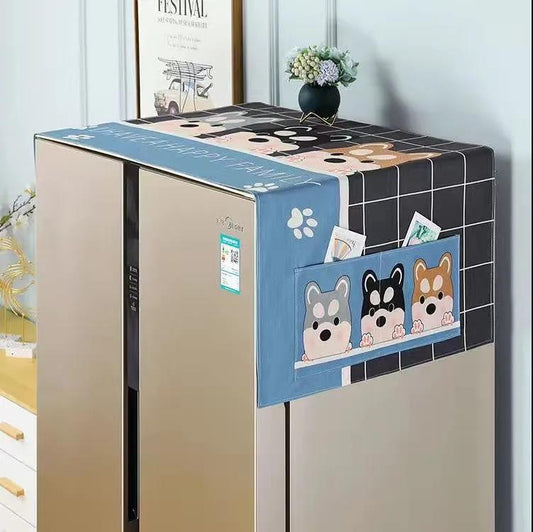 Double Door Refrigerator Cover Towel Dust Cover Washing Machine Cover Cloth Household Appliance Storage Dust Cover