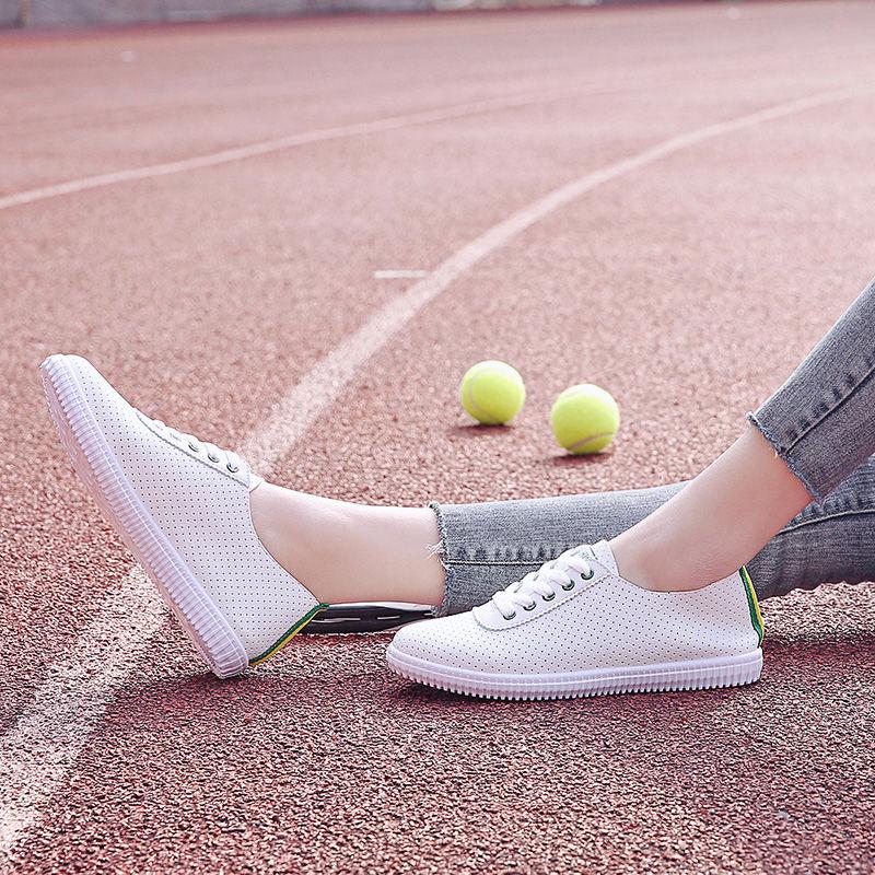 Women's Soft-soled Non-slip Flat Driving Shoes Breathable White Shoes