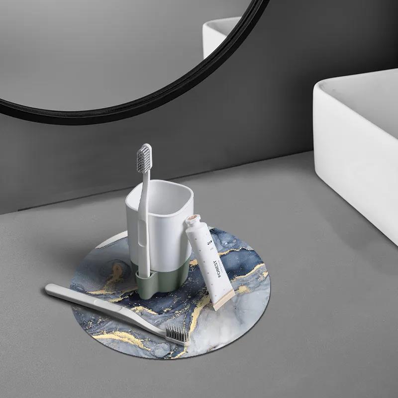 1pcs/3pcs/5pcs 18*18cm Diatom Mud Coaster Absorbent Pad Household Non-slip Washbasin Wash Pad Quick-drying Heat-insulating Tea Coaster