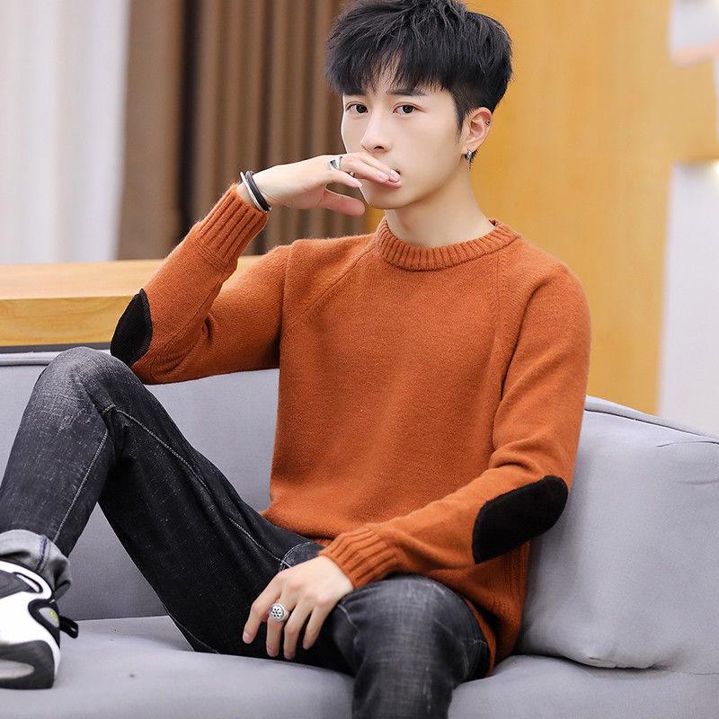 Knitted Man Sweater Fashion Men Casual Autumn Mens Sweaters Fake Shirt Collar Warm Winter Pull Homme