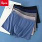 5pcs Men's Underwear Cotton Boxer Pants Loose Large Size Underwear Middle-aged and Elderly Underwear