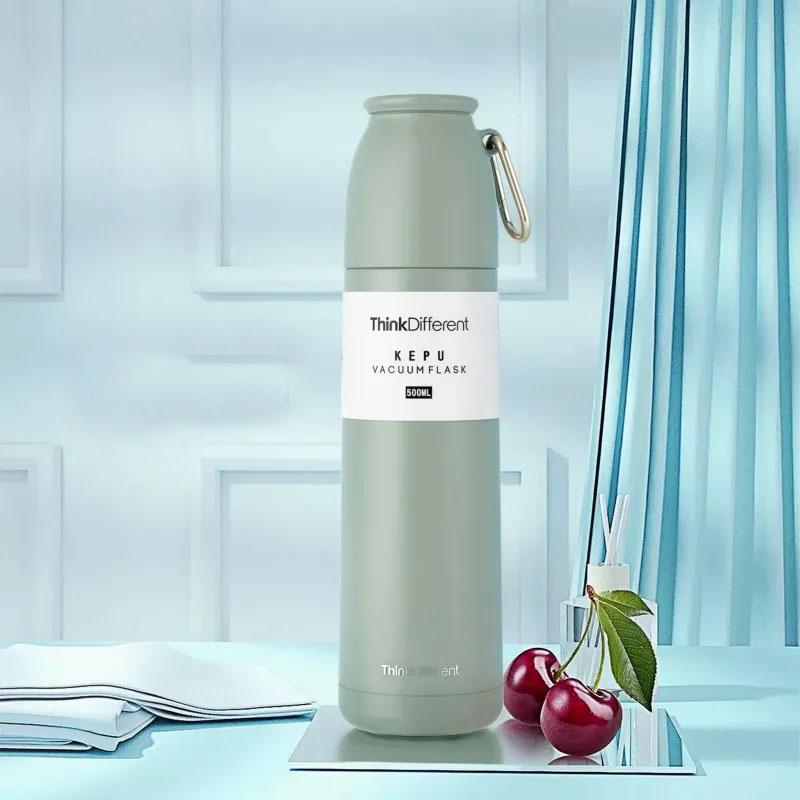 Large-capacity Vacuum Stainless Steel Vacuum Flask Male and Female Student Water Cup Outdoor Sports Office Portable Leak-proof Tea Cup