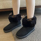 Winter Warm Cute Elk Antlers Snow Boots Fur One Plus Velvet Thick Cotton Shoes Boots Women
