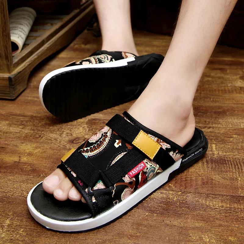 One-word Slippers Men's Summer Sandals Men's Beach Shoes Sandals and Slippers Men's Tide Drag Breathable