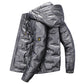 White Down Jacket Men's Thick Winter Hooded Warm Parka Coat Waterproof and Windproof
