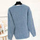Autumn and Winter Thick Sweater Fashion Knitted Sequined Top Loose Simple Women's Bottoming Shirt